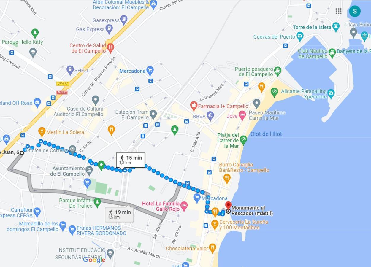 Apartamento Con Patio, Piscina Y Parking Privado El Campello Exteriör bild
